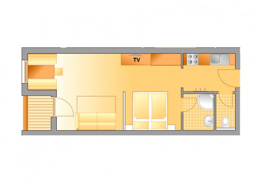 Skizze vom Appartement Typ A