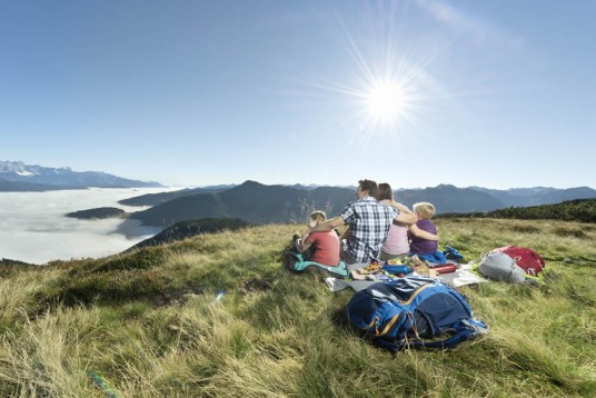 Panorama genie%uFFFDen beim Wandern